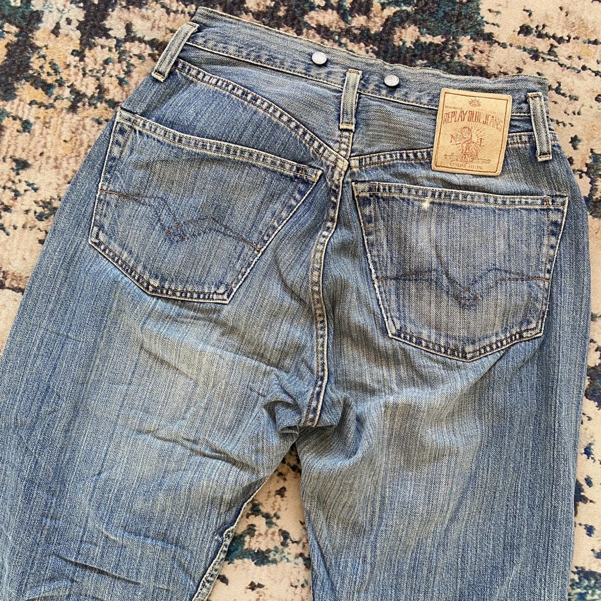 Replay Replay blue jeans made in italy distressed jeans Size US 28 / EU 44 - 1 Thumbnail