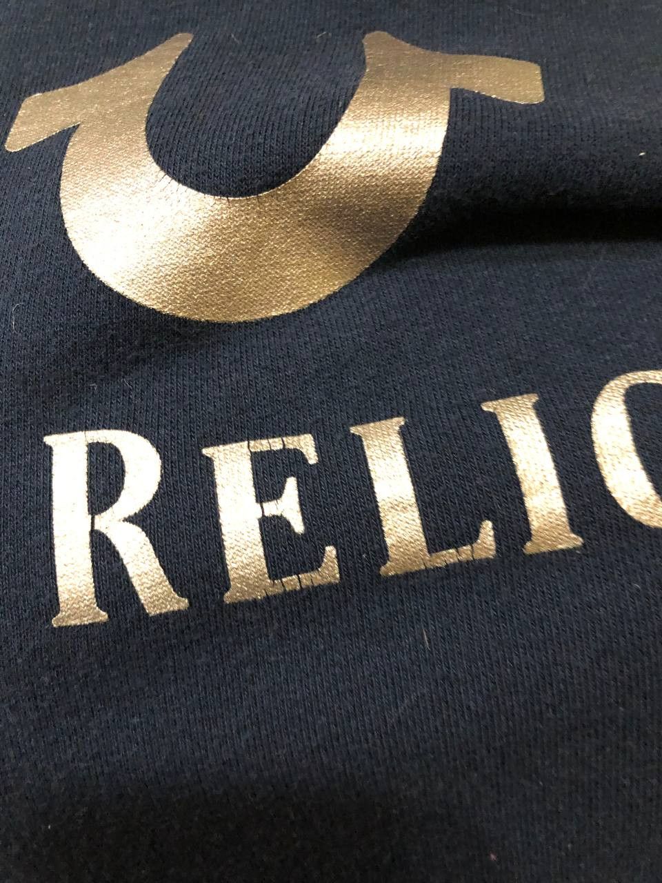 True Religion True Religion Womens Blue Sleeve Cropped Sweater Size L Size L / US 10 / IT 46 - 10 Thumbnail