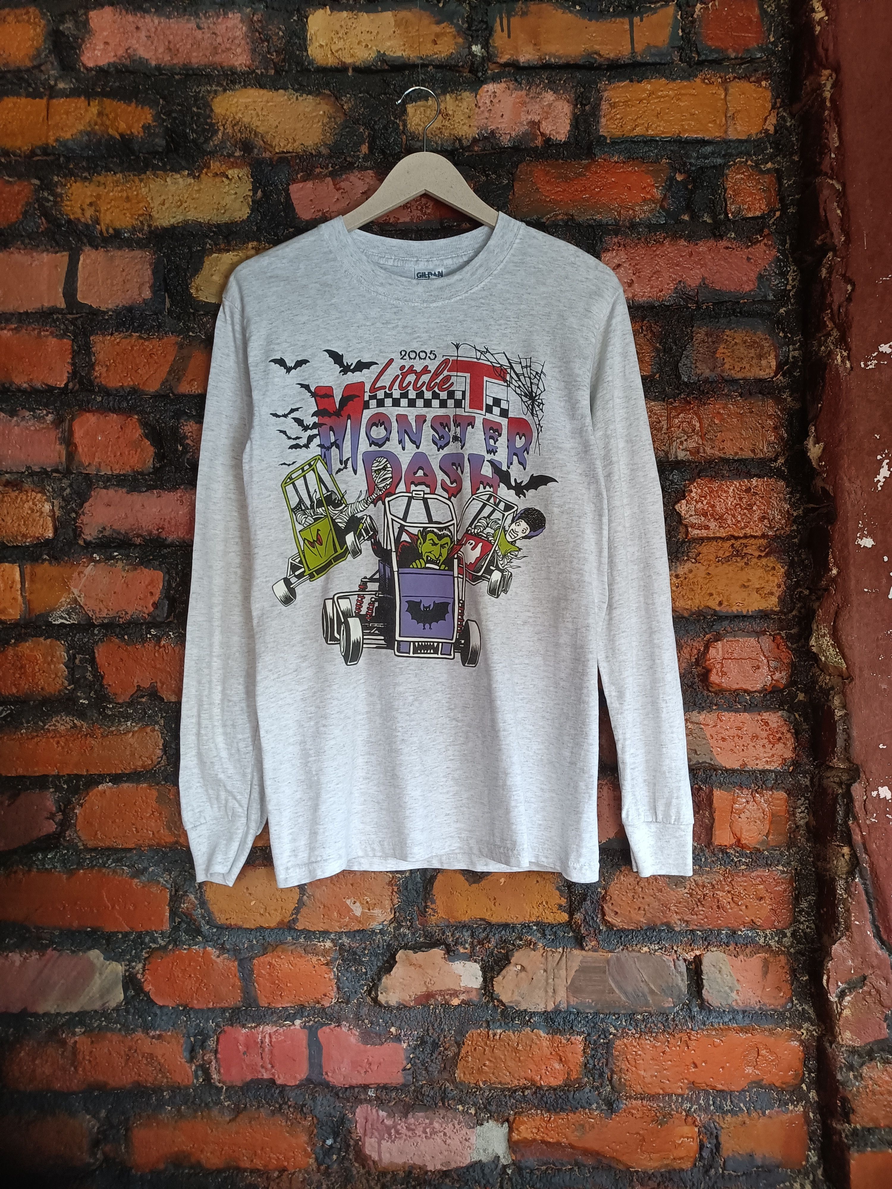 image of Gildan x Racing Vintage 2005 Little Monster Dash Racing Motorsports in Grey, Men's (Size Small)