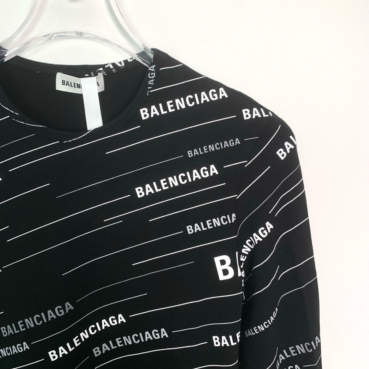 Balenciaga Balenciaga Logo Print Black Long-Sleeve T-Shirt (Size S) Size S / US 4 / IT 40 - 5 Thumbnail