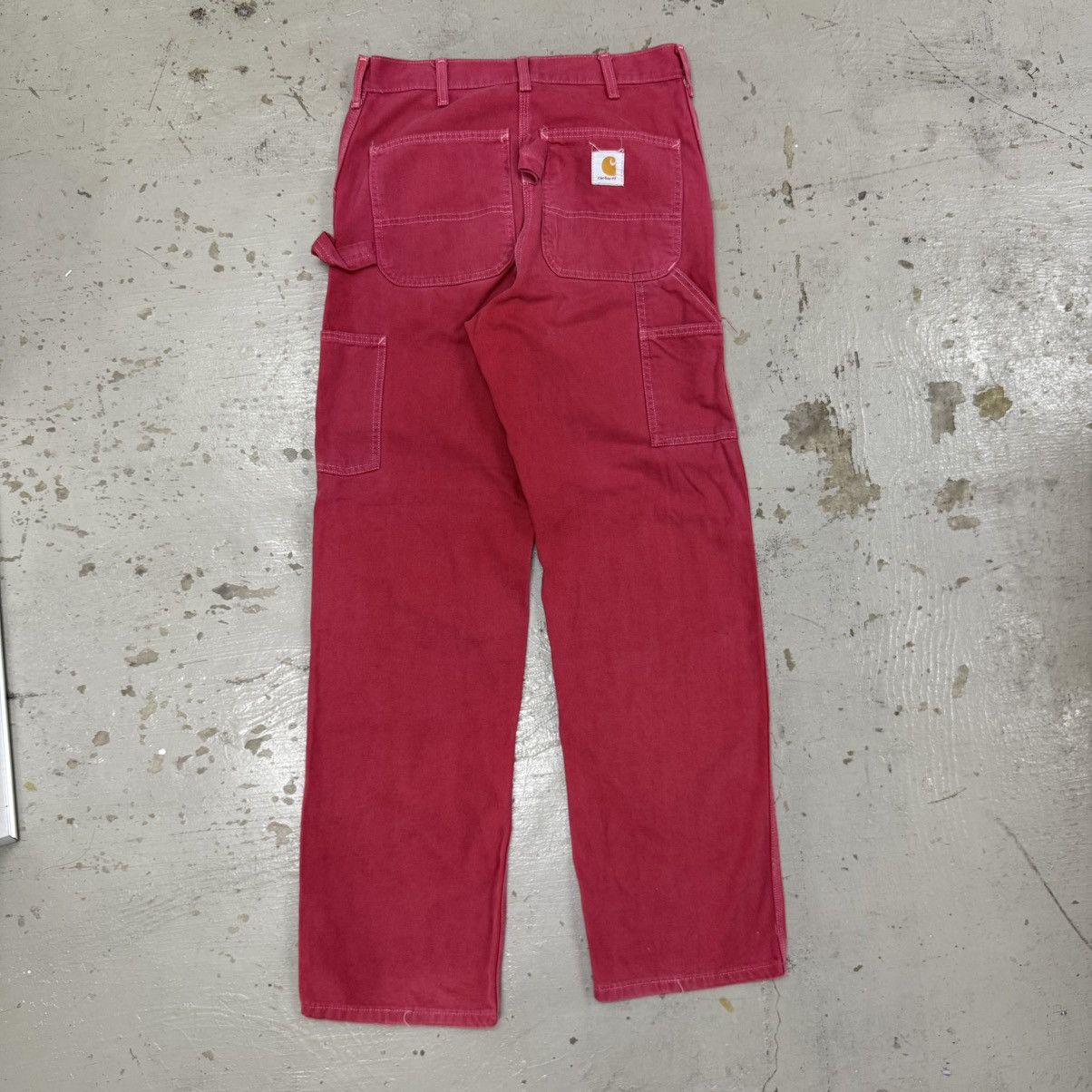 Carhartt Rare Design Vintage Brand Carhartt Carpenter Pants 1990s Red Size US 31 - 1 Thumbnail