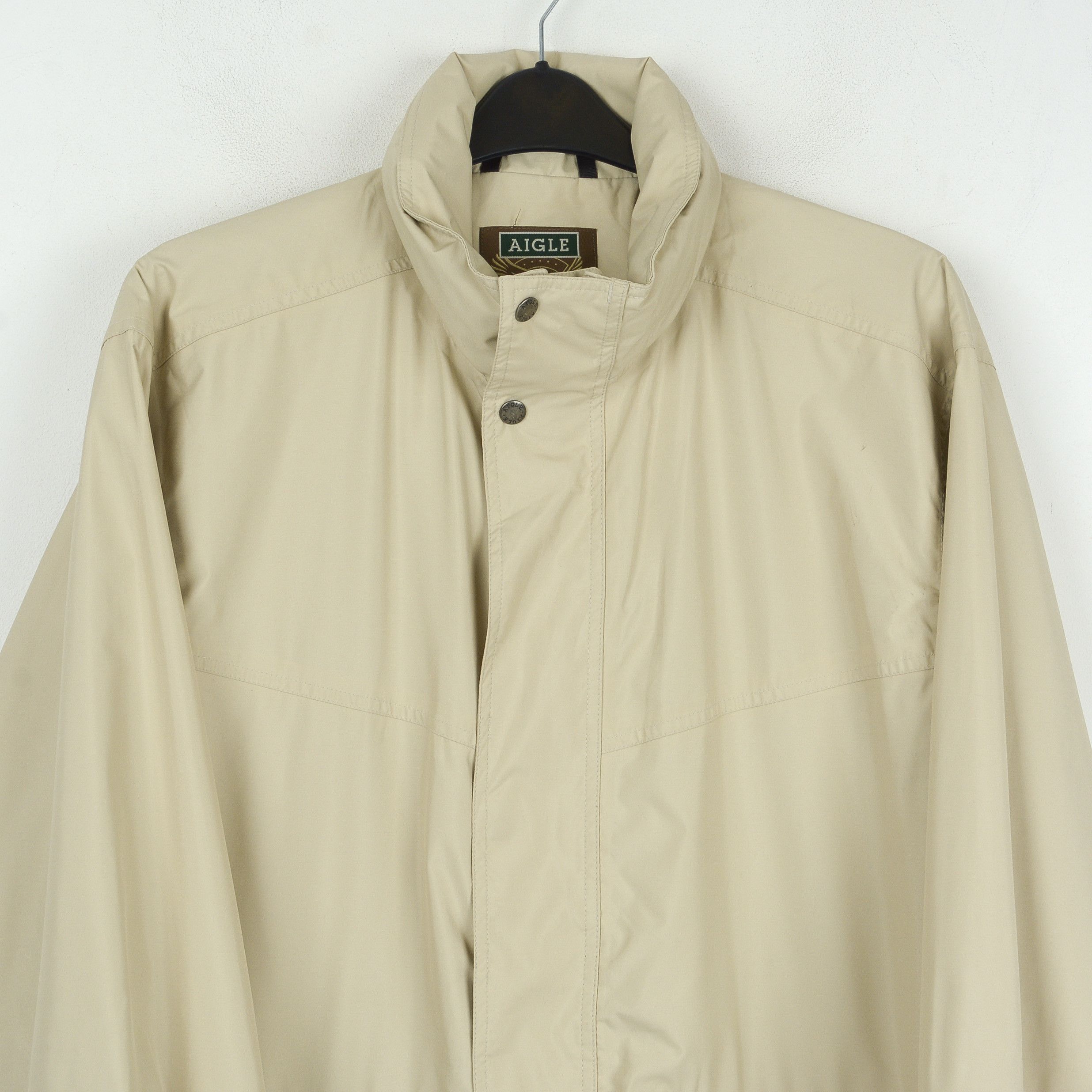 Aigle Men Jacket Waterproof Hike Windproof Hidden Hood Parka Coat Size US L / EU 52-54 / 3 - 2 Thumbnail
