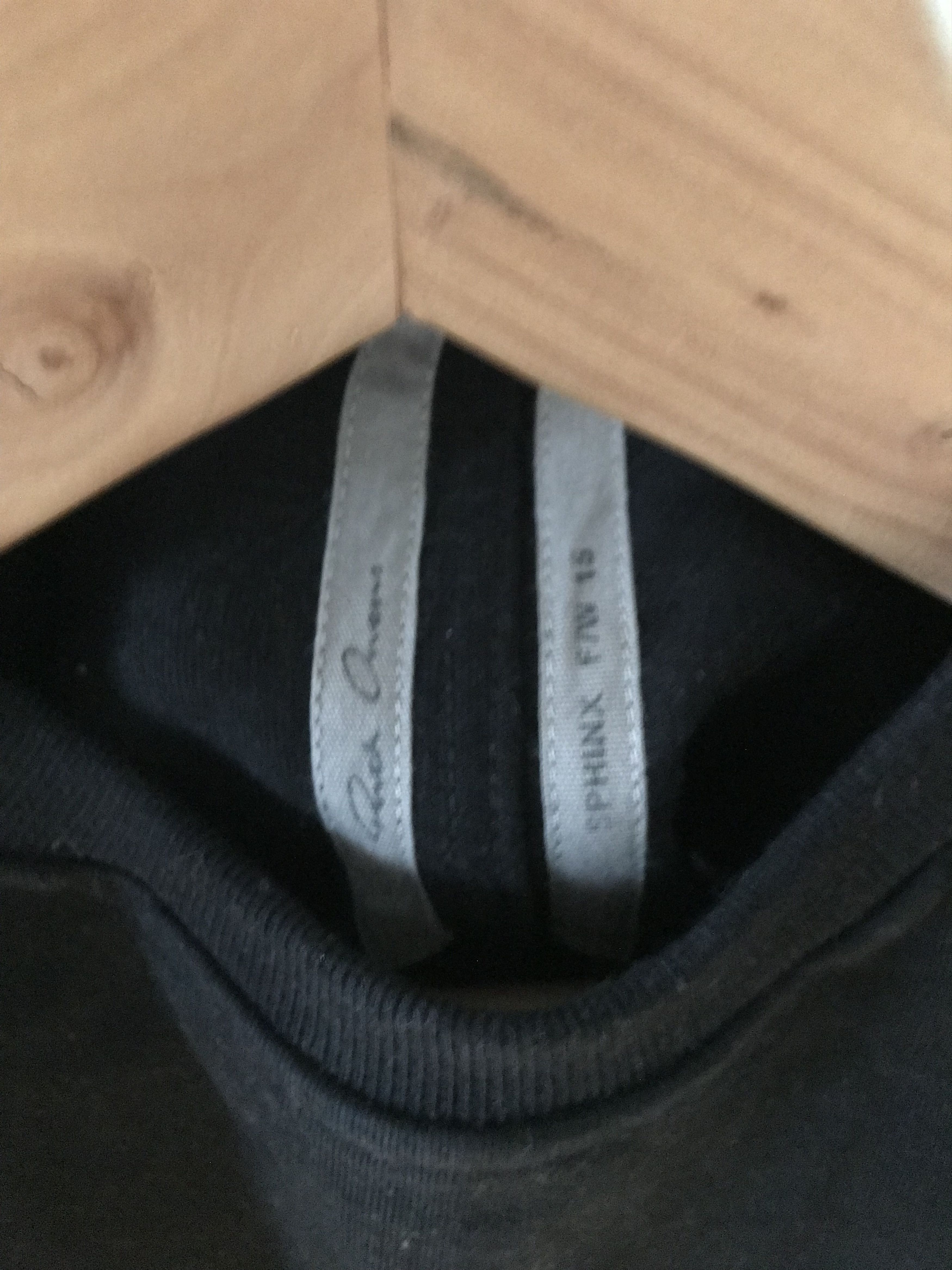 Rick Owens FW15 Rick Owens "Sphinx" jumbo sweatshirt, black Size US M / EU 48-50 / 2 - 3 Thumbnail
