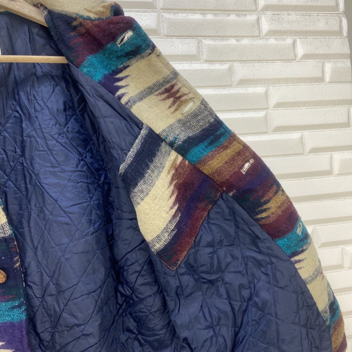 Japanese Brand × Native Vtg Japanese Brand Native Navajo Loose Polar Fleece Jacket Size US S / EU 44-46 / 1 - 14 Thumbnail