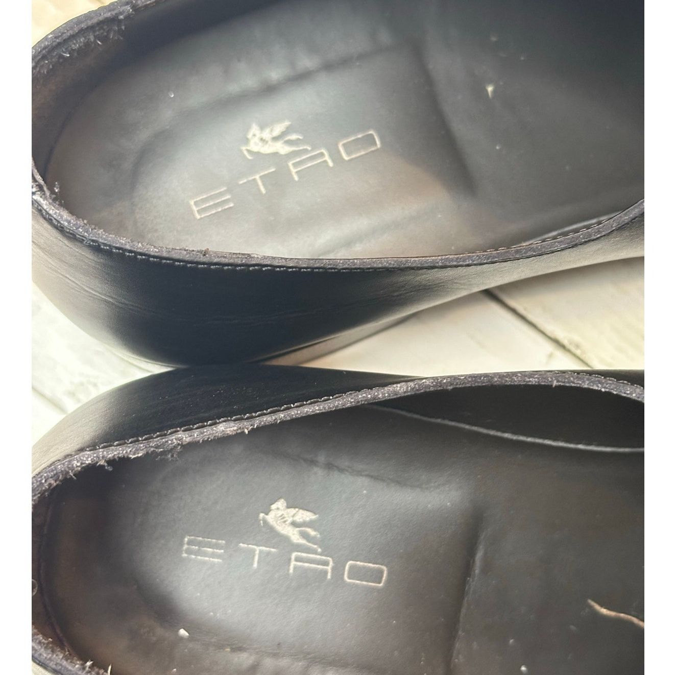 Etro Monk Strap Glossed Black Leather Shoes size IT 44 US 11 Size US 11 / EU 44 - 2 Thumbnail