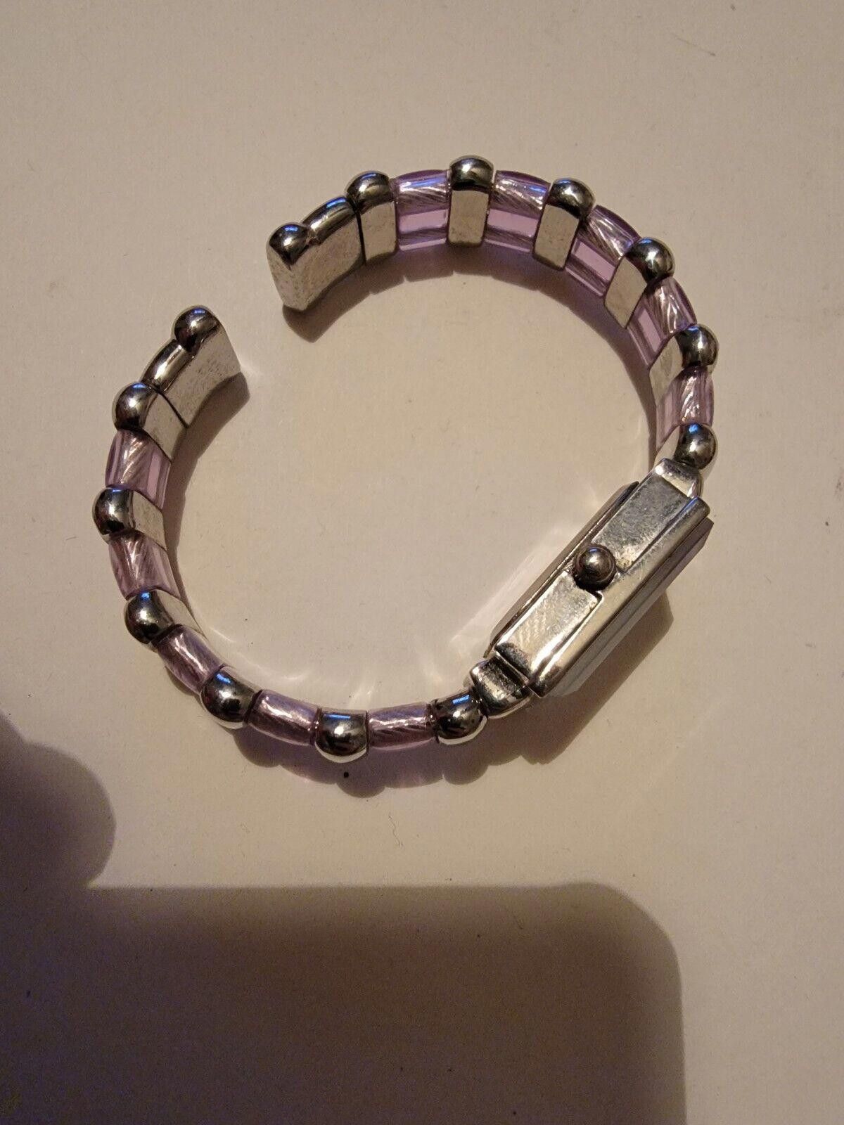 Designer Paul Jardin Women Watch Cuff Lavender Quartz Water Resistant Size ONE SIZE - 3 Thumbnail