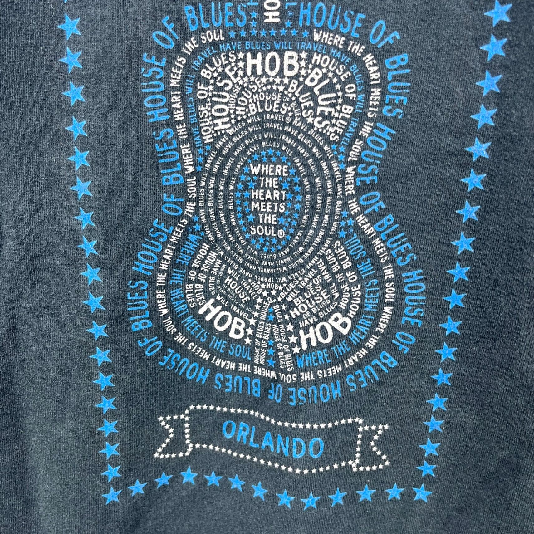 Vintage VINTAGE House Of Blues T-Shirt 2XL Black Crew Neck Short Sleeve Mens 90s Guitar Orlando Nature Summer Spring Fall Size US XXL / EU 58 / 5 - 7 Thumbnail