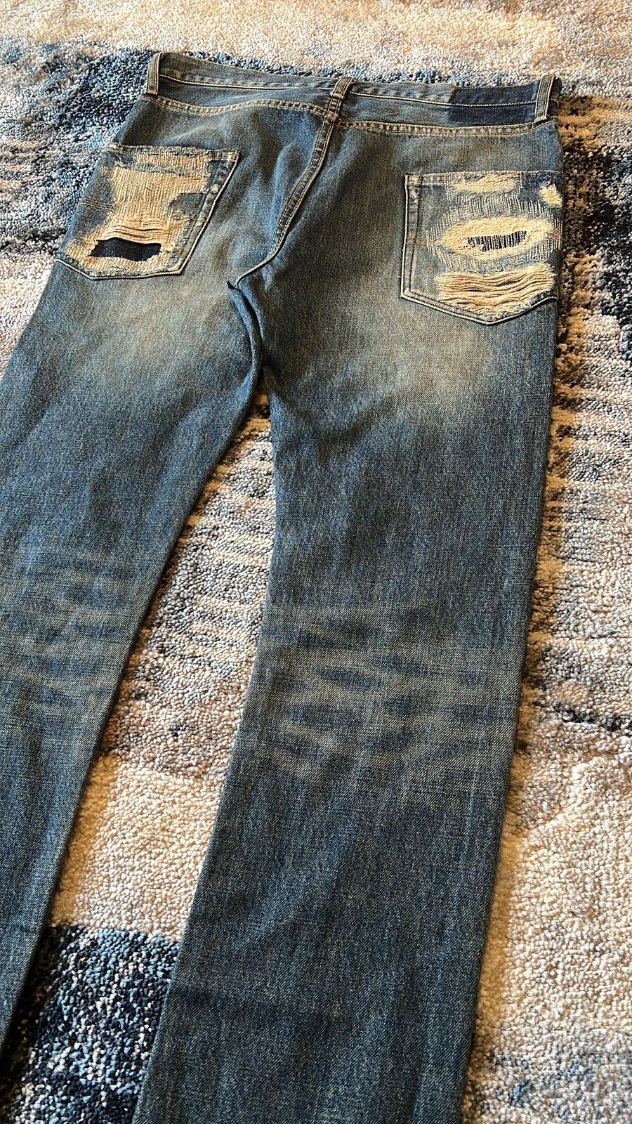 Jun Takahashi Undercover AW05 Mudwash Skull Denim Size US 32 / EU 48 - 3 Thumbnail