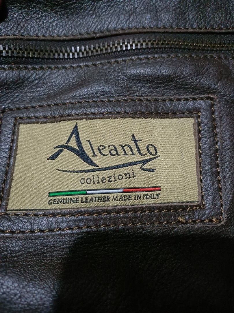 Genuine Leather Vintage Aleanto Collezioni Shearling Leather Tote Italy Size ONE SIZE - 8 Thumbnail