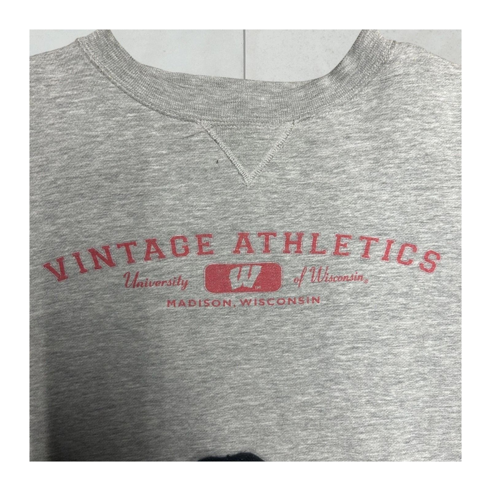 Vintage Vintage 90'S Wisconsin University Gear For Sports Sweatshirt Size US XL / EU 56 / 4 - 3 Thumbnail