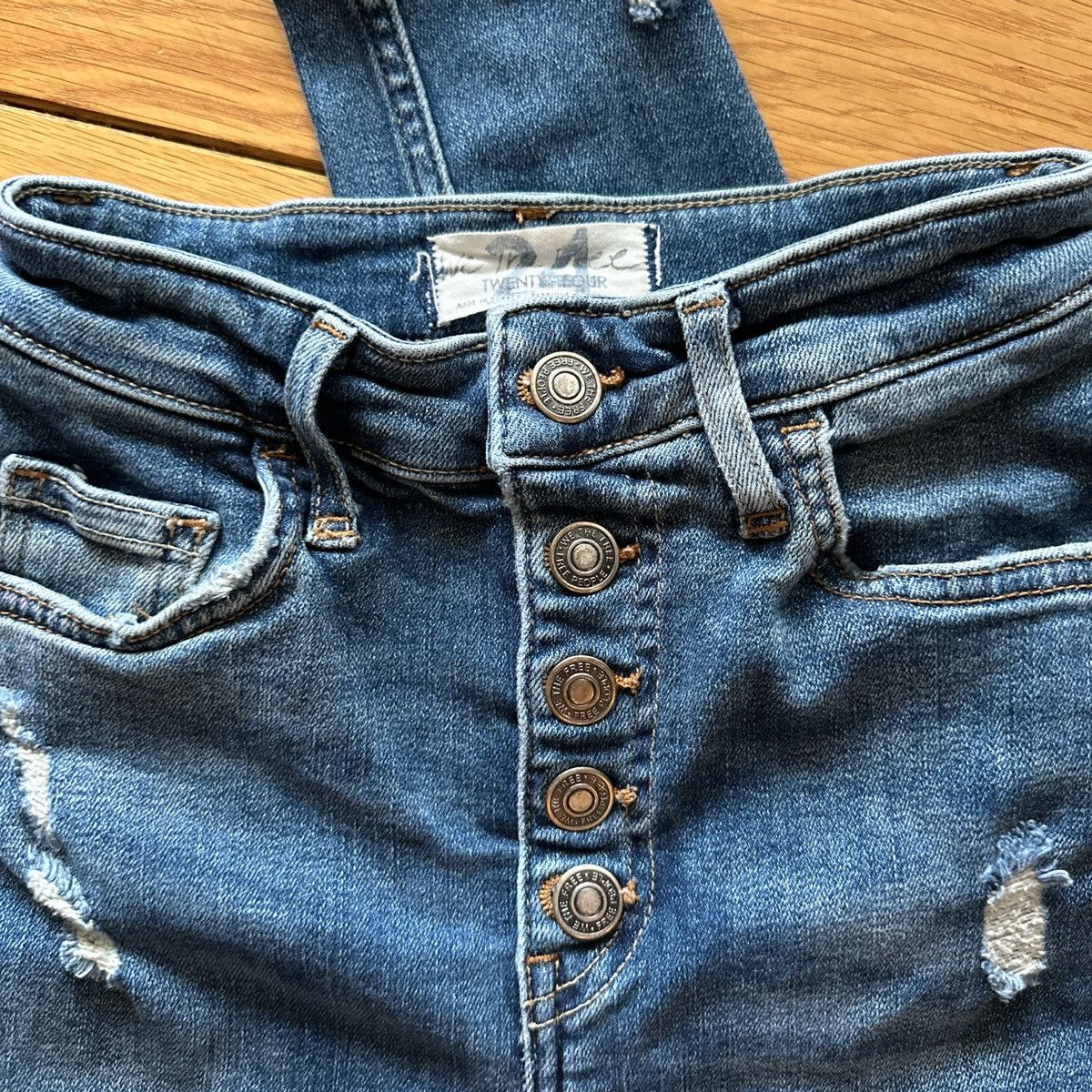 Free People We The Free Medium/High Waist Ripped Skinny Jeans Size 24" / US 00 / IT 34 - 2 Thumbnail