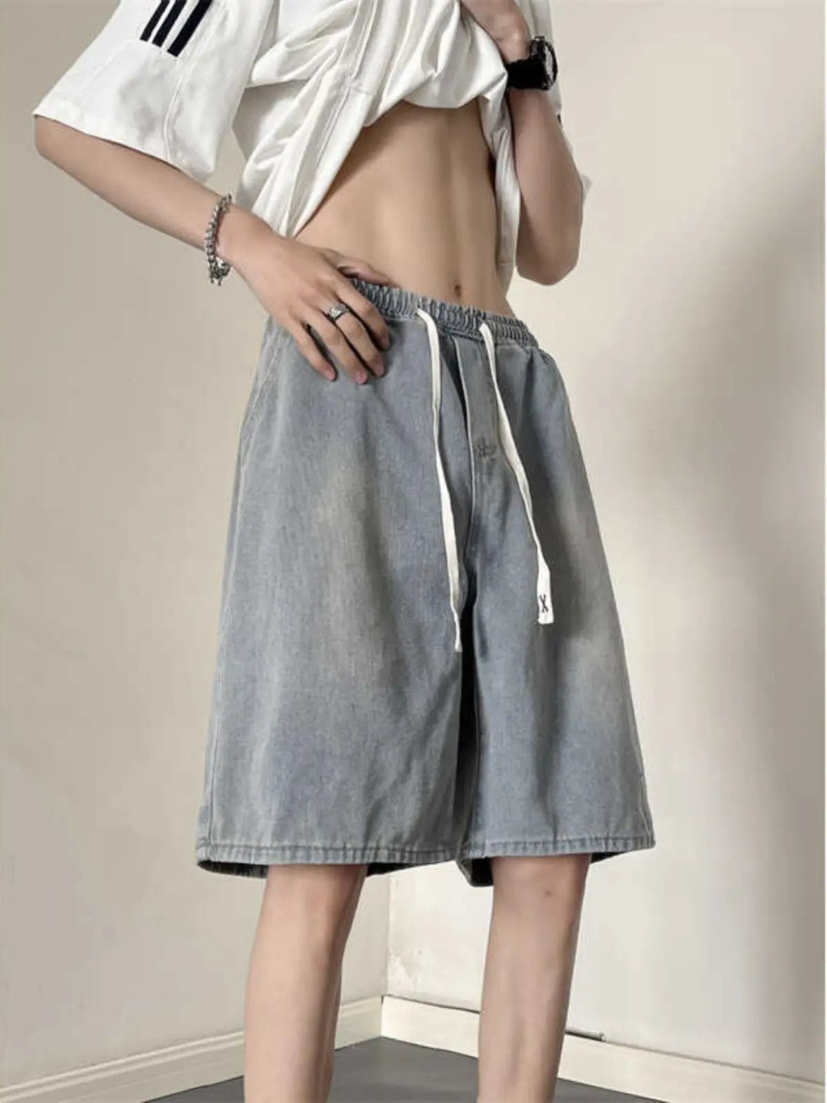 Japanese Brand Loose straight casual denim shorts Size US 30 / EU 46 - 2 Thumbnail