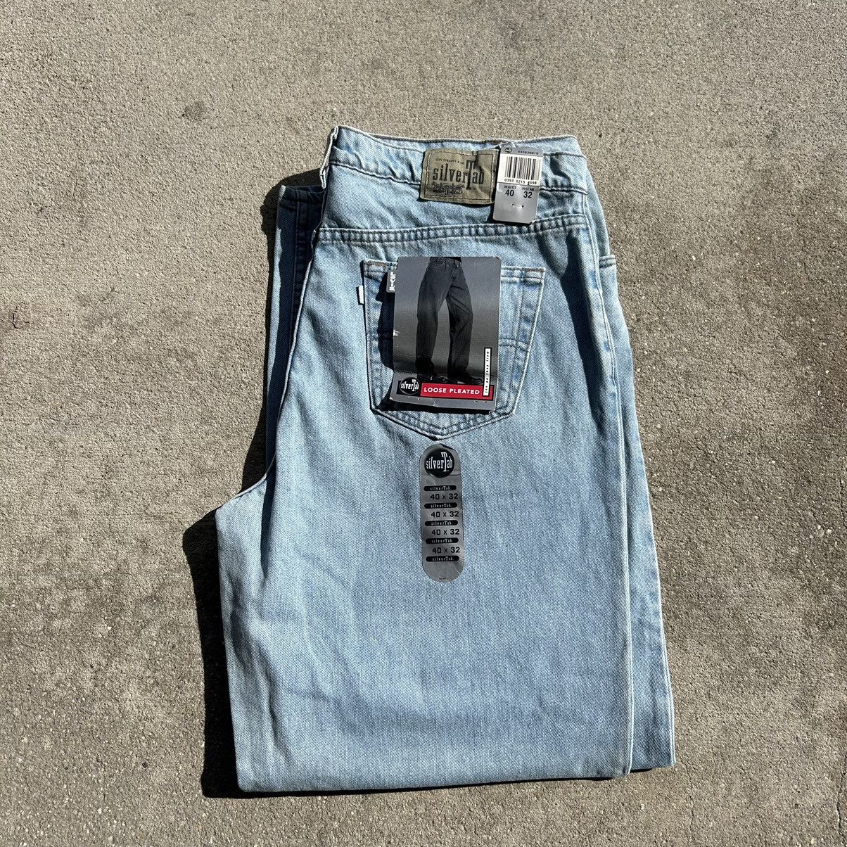 image of Levis x Made In USA 1996 Levi’S Silver Tab Loose Fitting Denim Jeans in Light Denim, Men's (Size 40