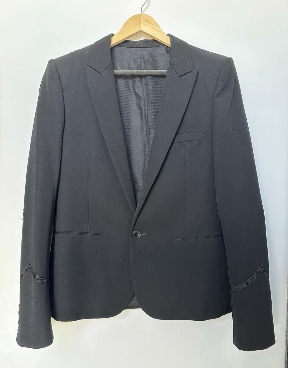 NUMBER (N)INE 06AW （NOIR期） ヌバックジレ Number (N)ine AW06 NOIR Leather Wool Napoleon Jacket – DRIEW