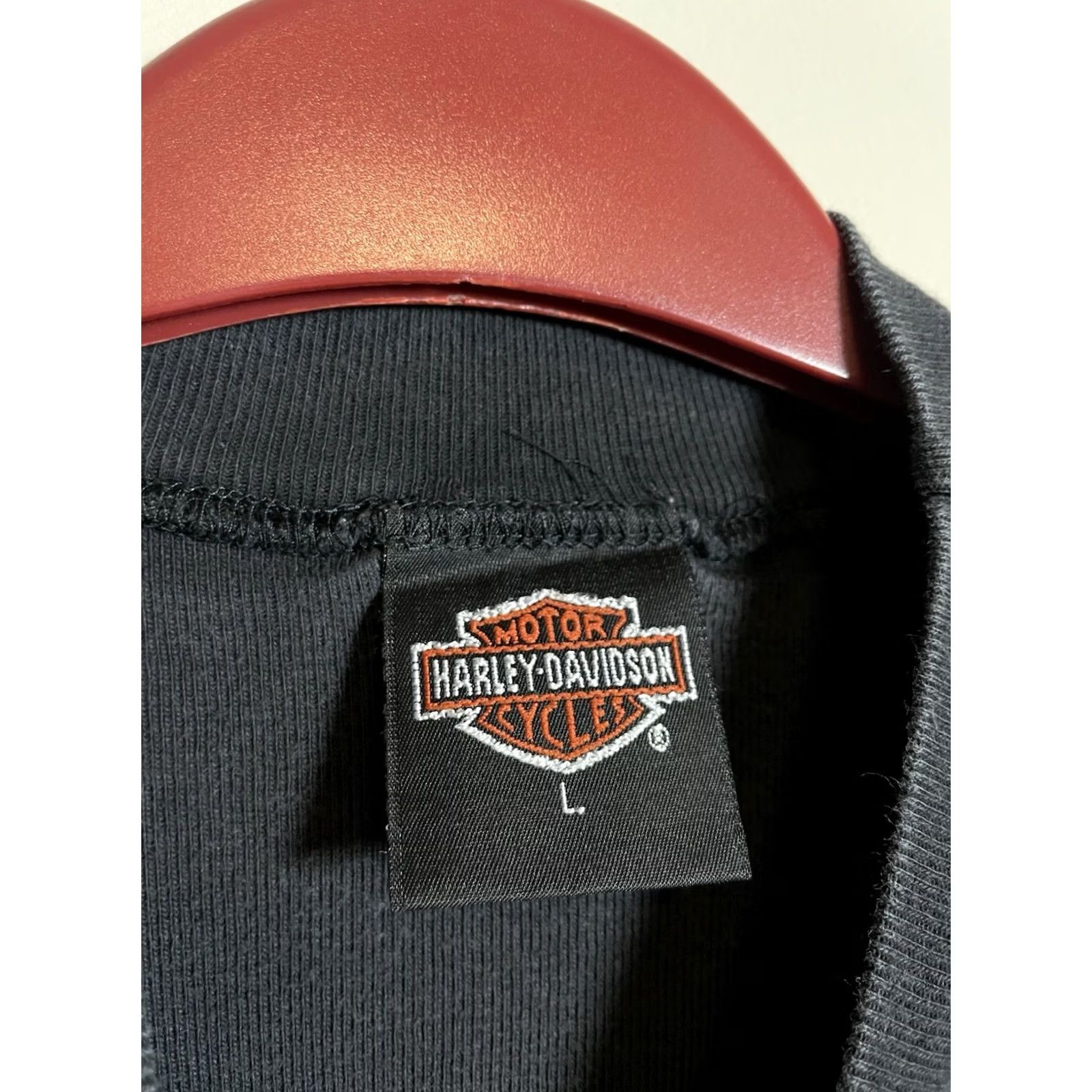 Harley Davidson Harley-Davidson Shirt Mens L Black Mock Neck Long Sleeve Cotton Polyester Breathable Easy Care Regular Fit T-Shirt Size US L / EU 52-54 / 3 - 3 Thumbnail