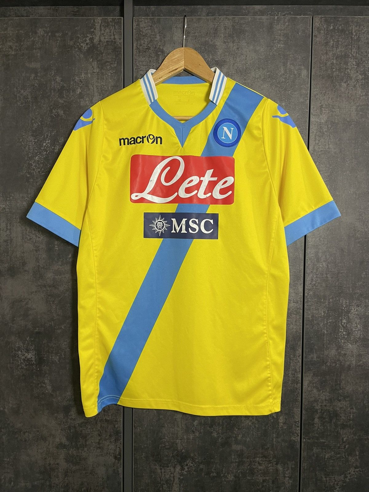 Vintage Vintage Napoli Third 2014 Kit Soccer Jersey Rare Macron Size US M / EU 48-50 / 2 - 1 Thumbnail