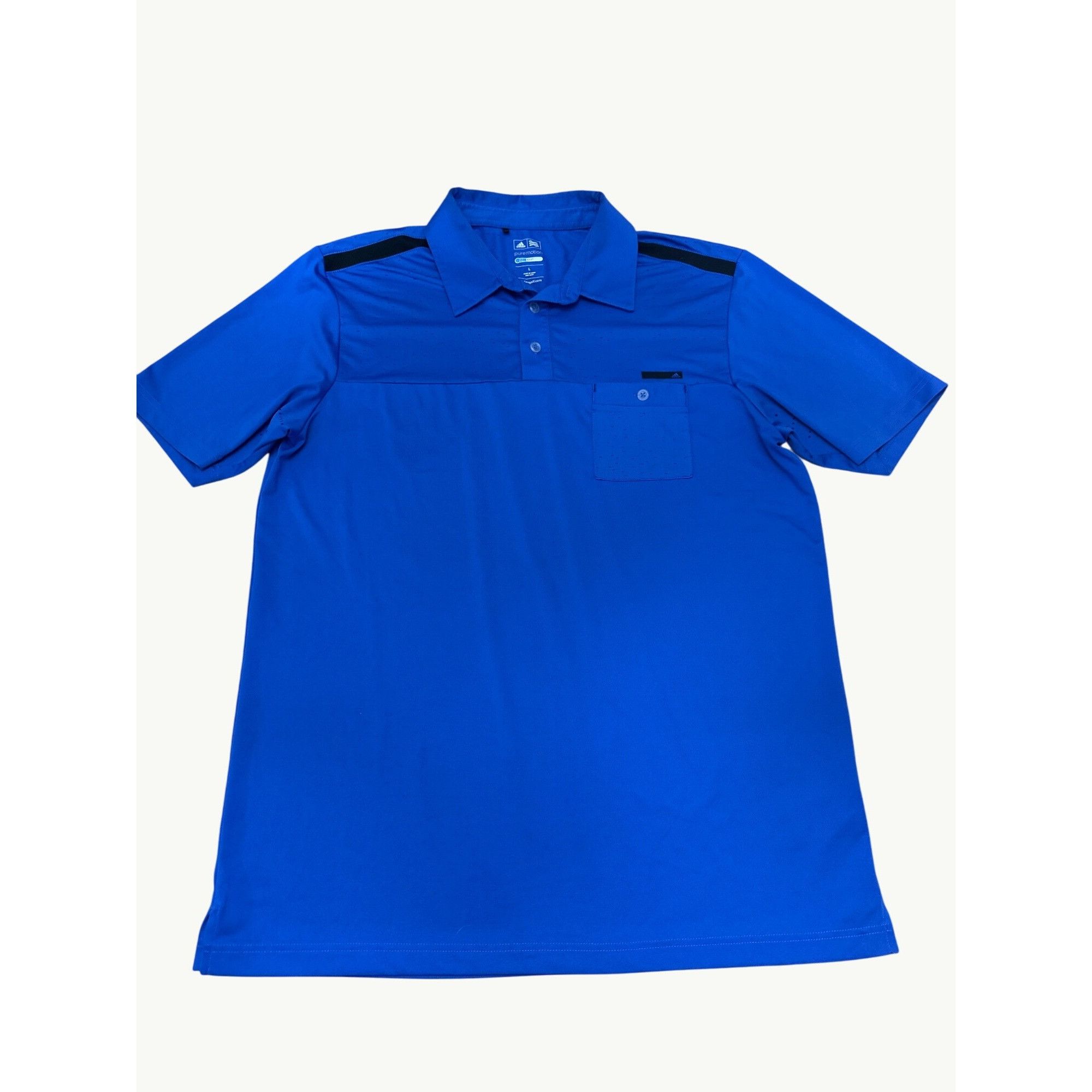 Adidas Adidas Puremotion CoolMax Golf Polo Dark Blue Size Large Mo Size US L / EU 52-54 / 3 - 2 Thumbnail
