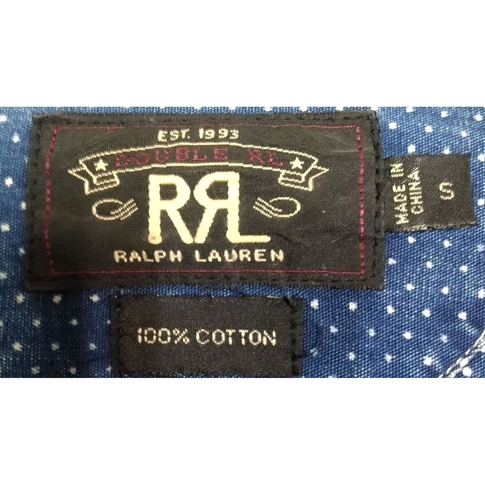 Ralph Lauren RRL Ralph Lauren Indigo Polka Dot Long Sleeve Casual Shirt Size M Blue Men's Size US M / EU 48-50 / 2 - 2 Thumbnail