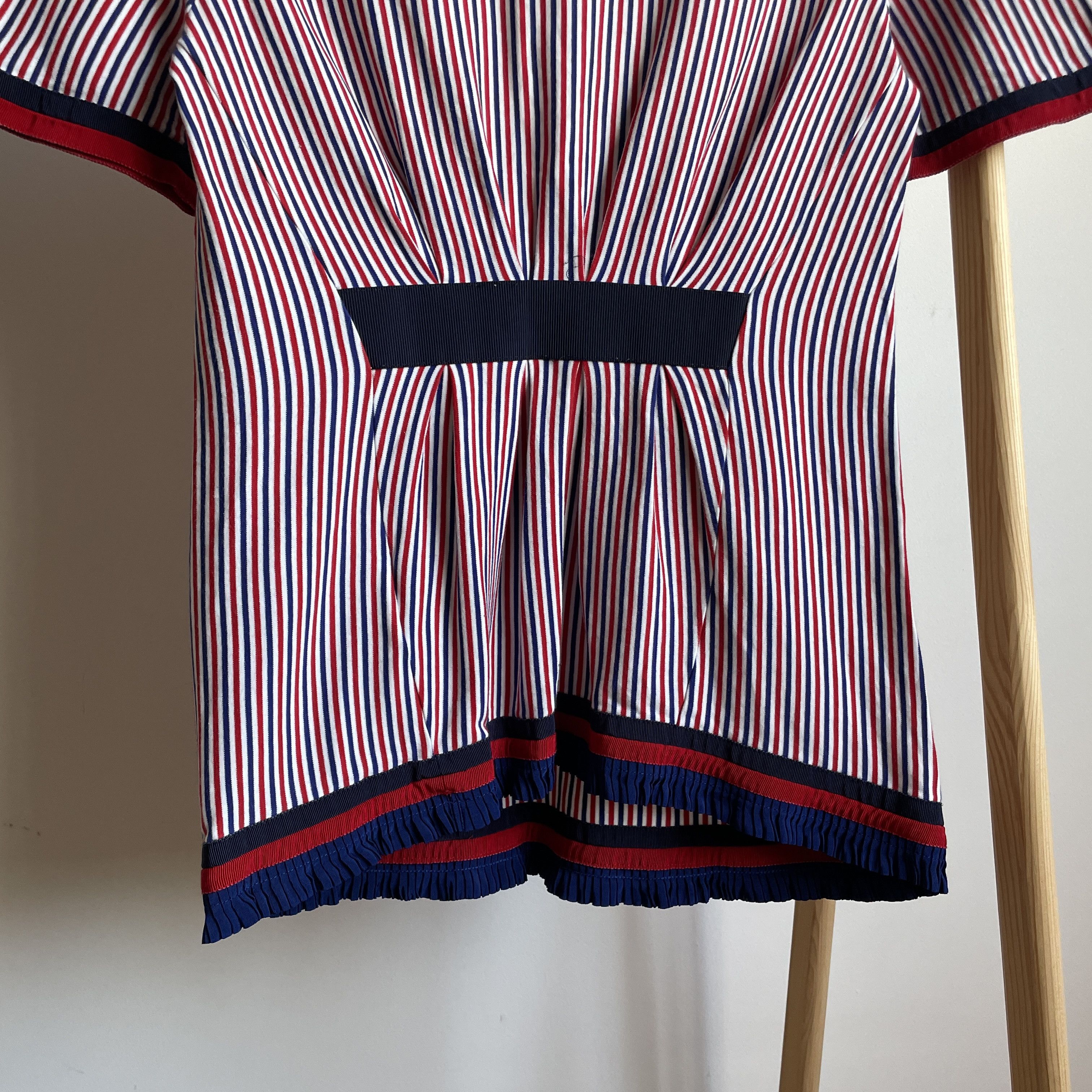 Moncler Moncler Womens Cotton Stiped Short Sleeve Tunic T-Shirt Size L / US 10 / IT 46 - 7 Thumbnail