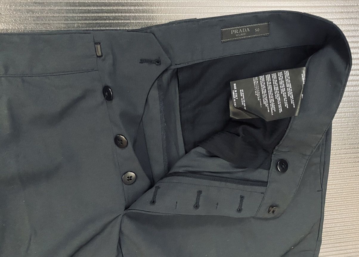 Prada Prada 🇮🇹 Anthracite Wool/Nylon Button Fly Techno Pants 50 NW Size US 34 / EU 50 - 3 Thumbnail