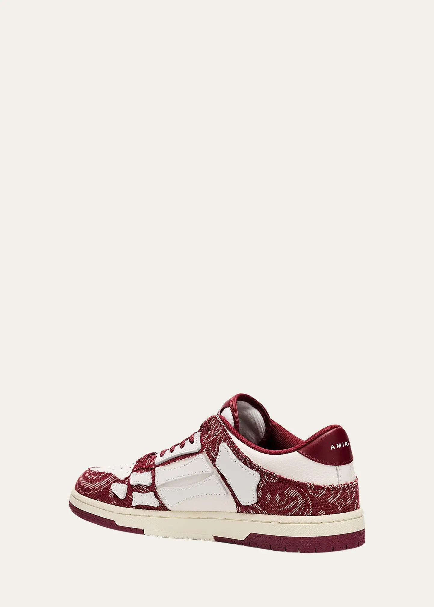 Amiri o1s1wg110426 Bandana Jacquard Skel Low-Top Sneaker Red/White Size US 14 / EU 47 - 4 Thumbnail