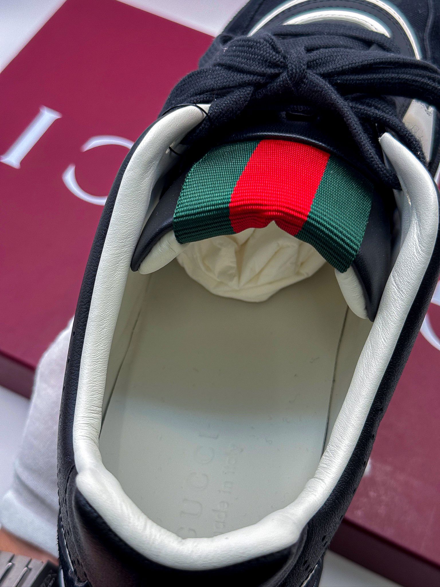 Gucci Gucci Re-Web GG Supreme Monogram Black Luxury Sneakers Size US 13 / EU 46 - 18 Thumbnail