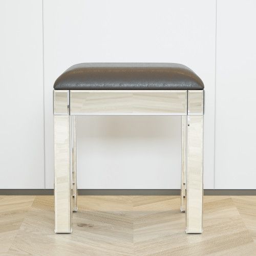 Designer × Homemade Mirrored Vanity Stool Makeup Bench with Pu Leather, Dressing Size US L / EU 52-54 / 3 - 7 Thumbnail