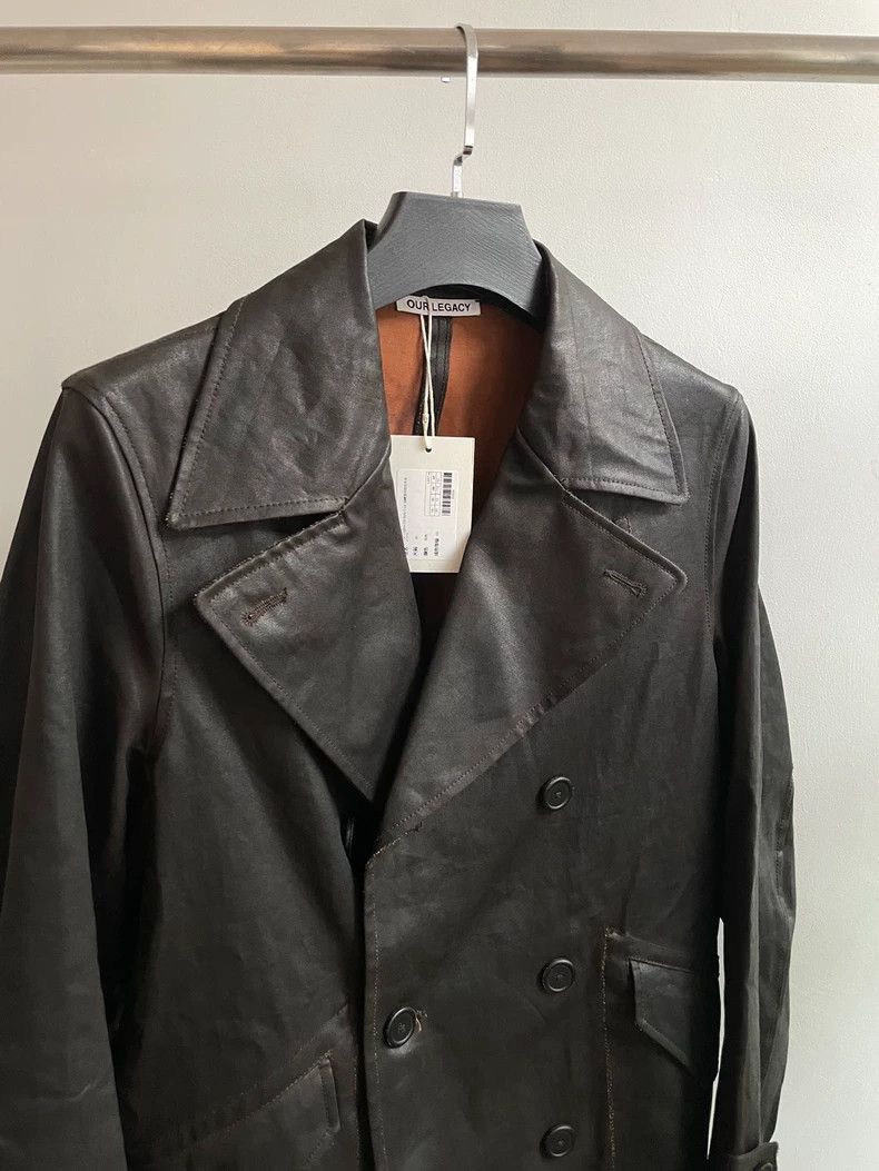 Our Legacy Our Legacy Our Legacy Double-breasted Jacket in Waxed Fabr Size US M / EU 48-50 / 2 - 3 Thumbnail