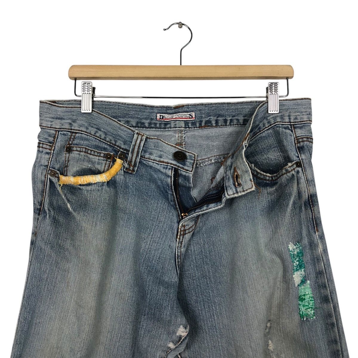 Japanese Brand Hysteric Glamour Distressed Patchwork Denim Size 34" / US 12 / IT 48 - 17 Thumbnail