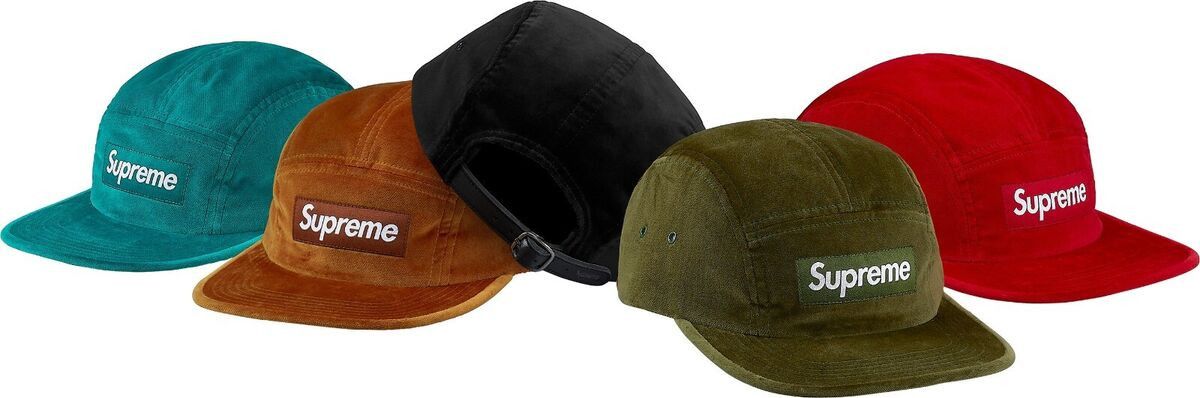 Supreme Supreme Velvet Camp Cap Black Hat 5 Panel Velour BOGO SS18 Size ONE SIZE - 11 Thumbnail