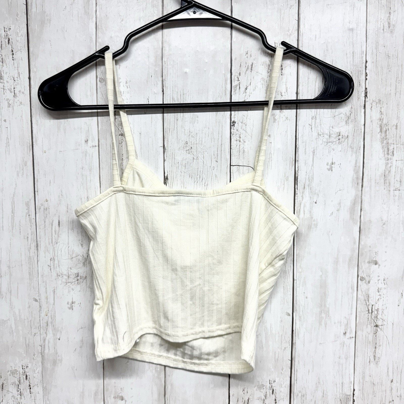 Topshop Topshop Blouse Sz 6 Ribbed Button Front Spaghetti Crop Tank Size M / US 6-8 / IT 42-44 - 5 Thumbnail
