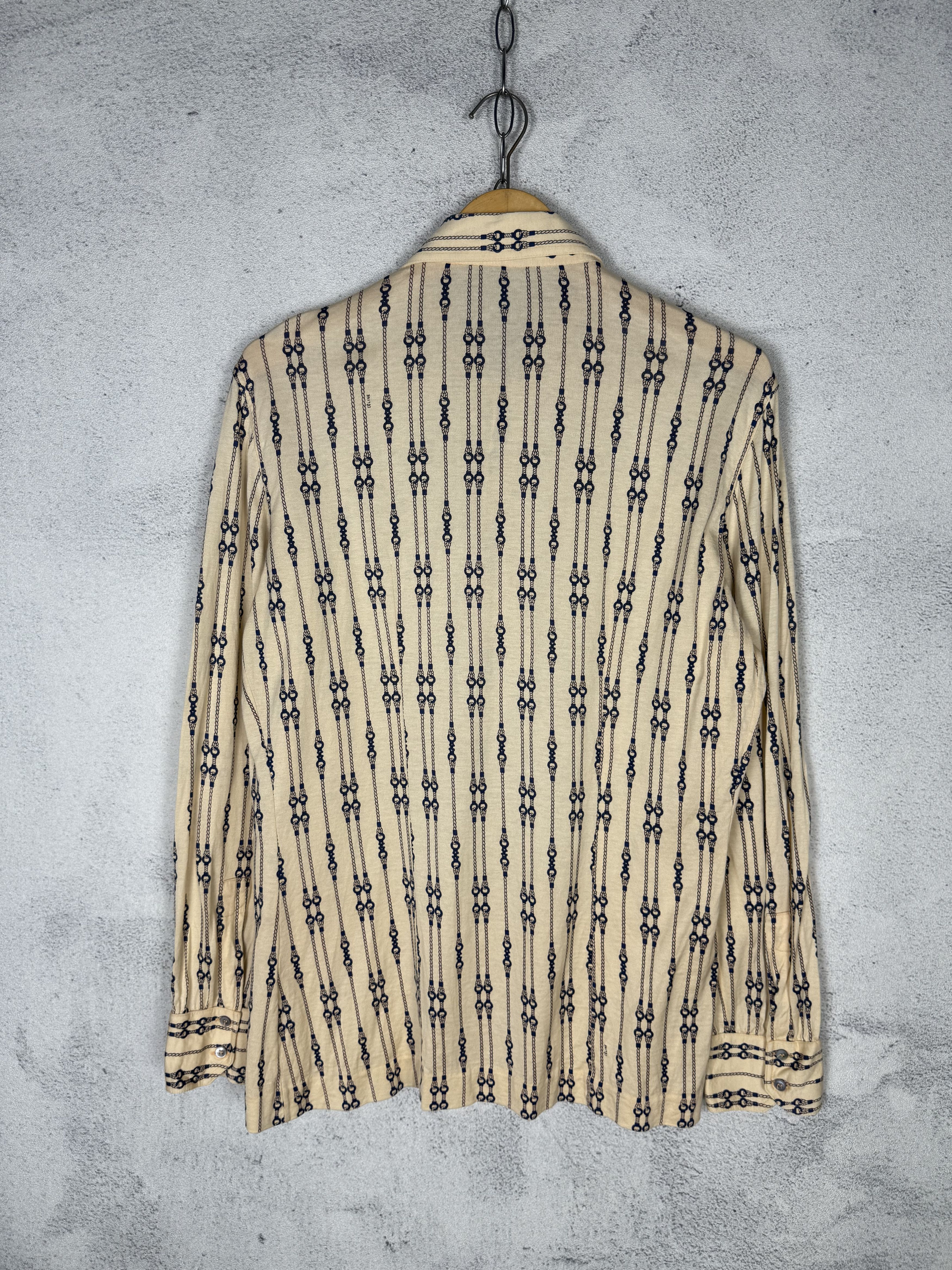 Celine Vintage Celine Monogram Longsleeve Polo Shirt Size US M / EU 48-50 / 2 - 2 Thumbnail