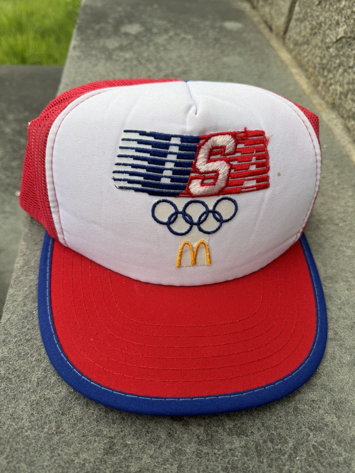 USA Olympics × Vintage Vintage 80’s McDonalds USA Olympics Trucker Snapback Hat Size ONE SIZE - 4 Thumbnail
