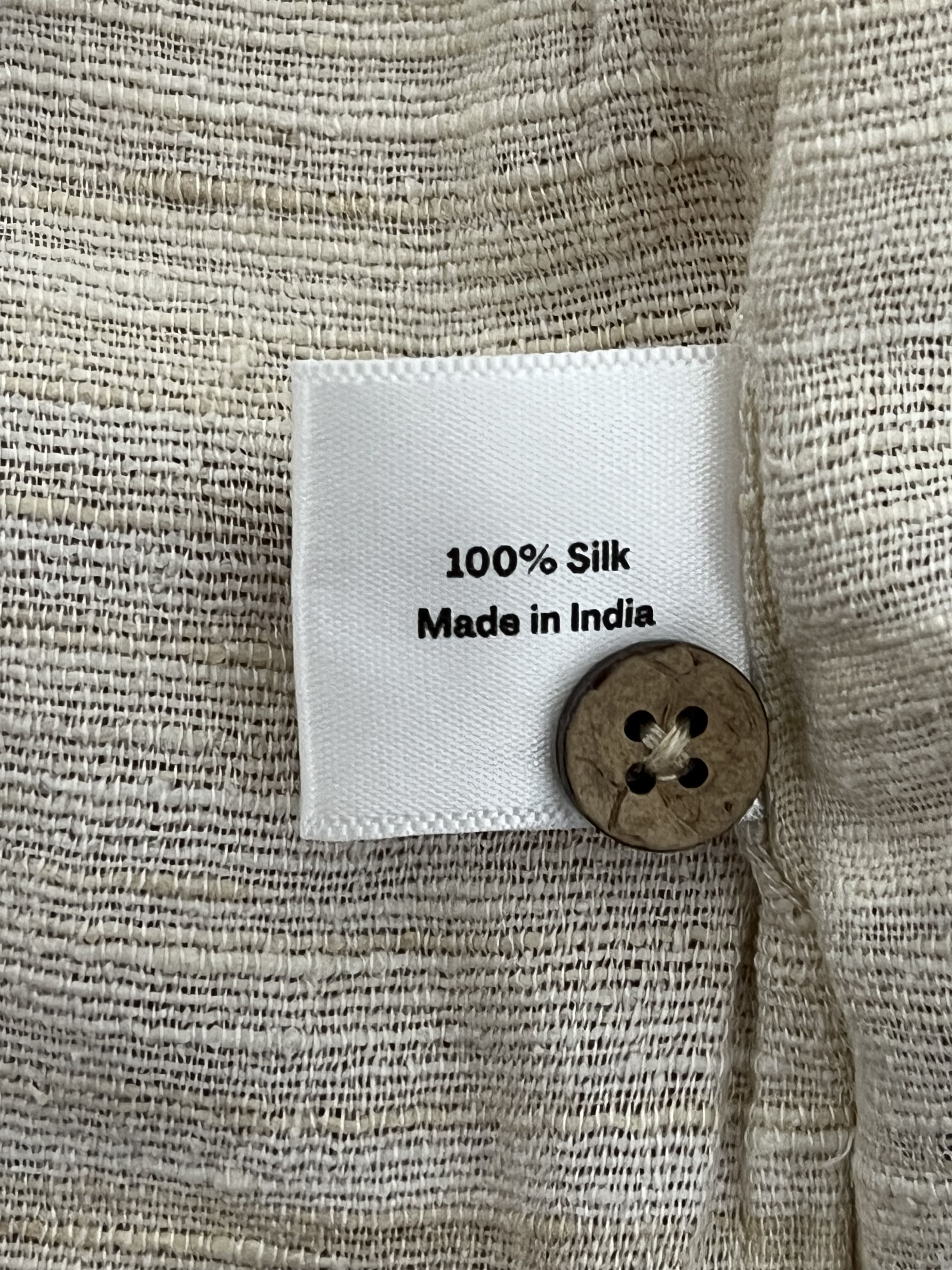 3sixteen 💚 3sixteen Leisure Shirt Ivory Handloom Silk Medium NEW Size US M / EU 48-50 / 2 - 15 Thumbnail