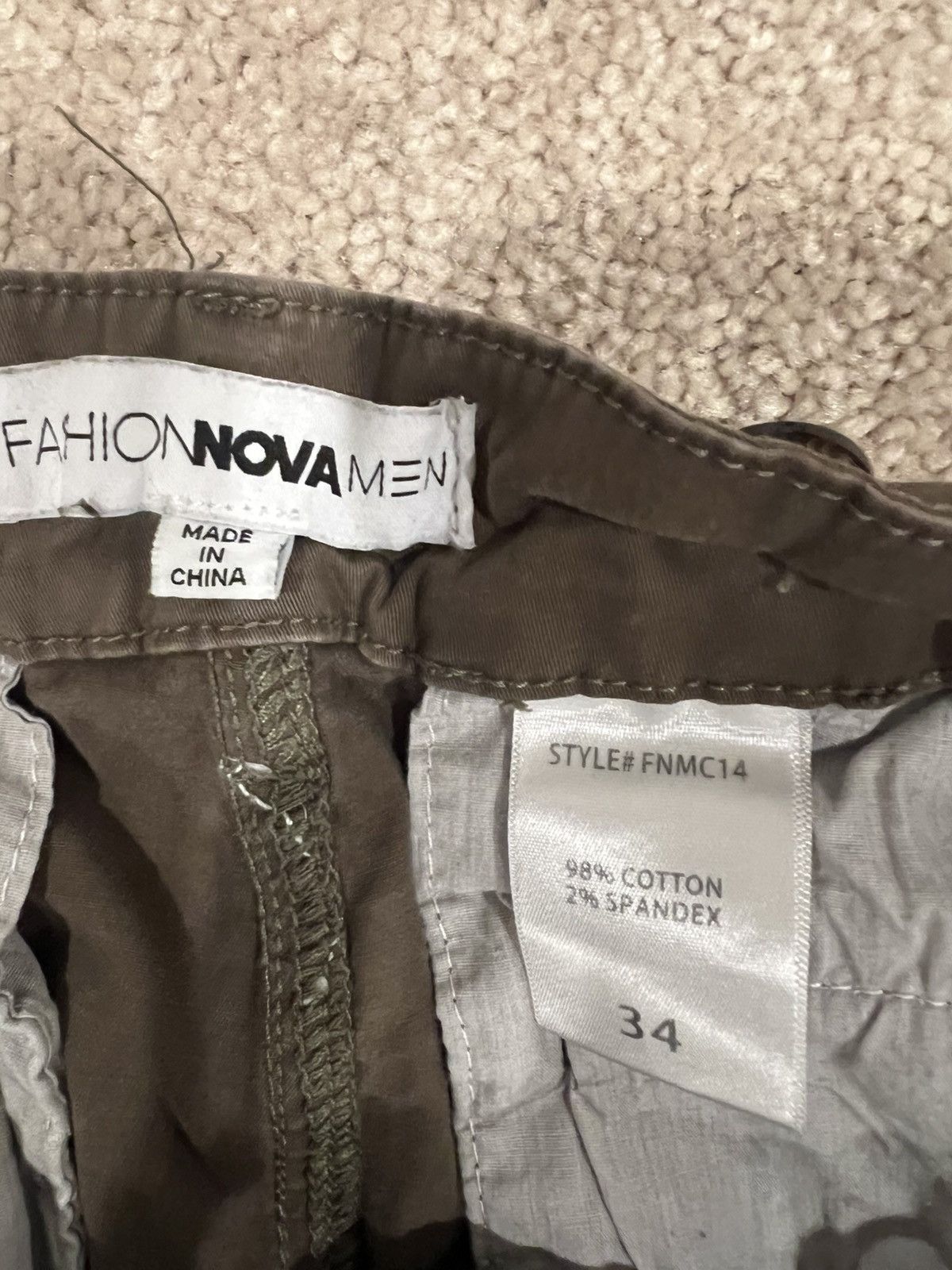 Fashion Nova Brown Cargos Pants Size US 34 / EU 50 - 3 Thumbnail