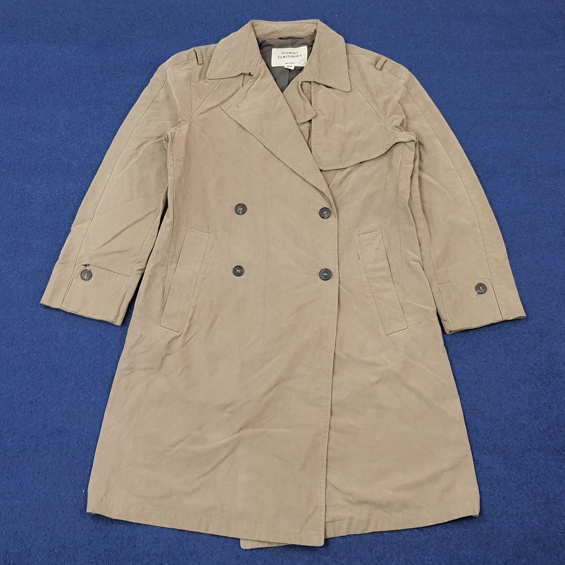 Designer Vintage Vetements Classiques Trench Jacket C242N24 Size US M / EU 48-50 / 2 - 1 Thumbnail