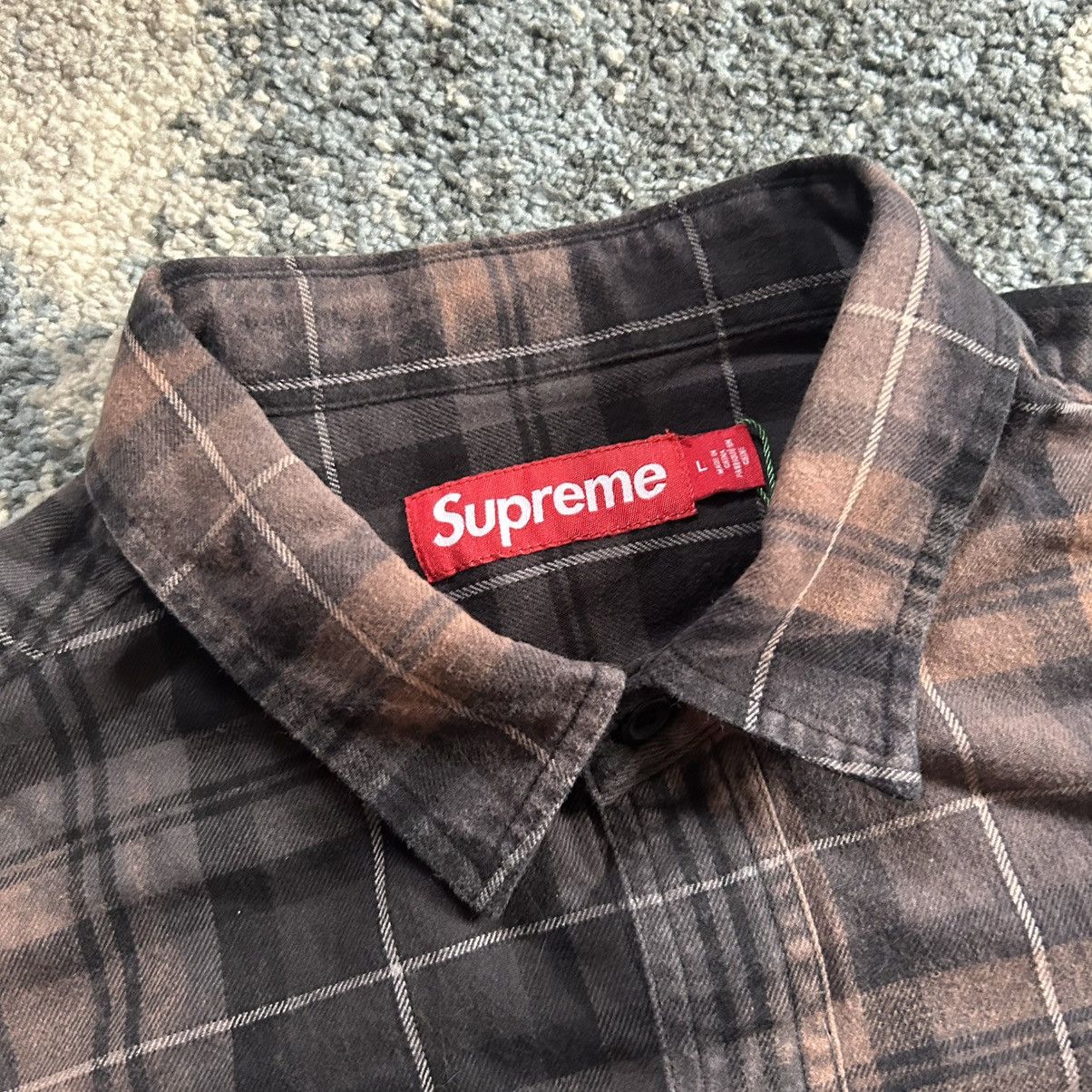 Supreme 1973 THE EXORCiST TARTAN PLAiD FLANNEL SHiRT ACiD WASH BLACK Size US L / EU 52-54 / 3 - 8 Thumbnail
