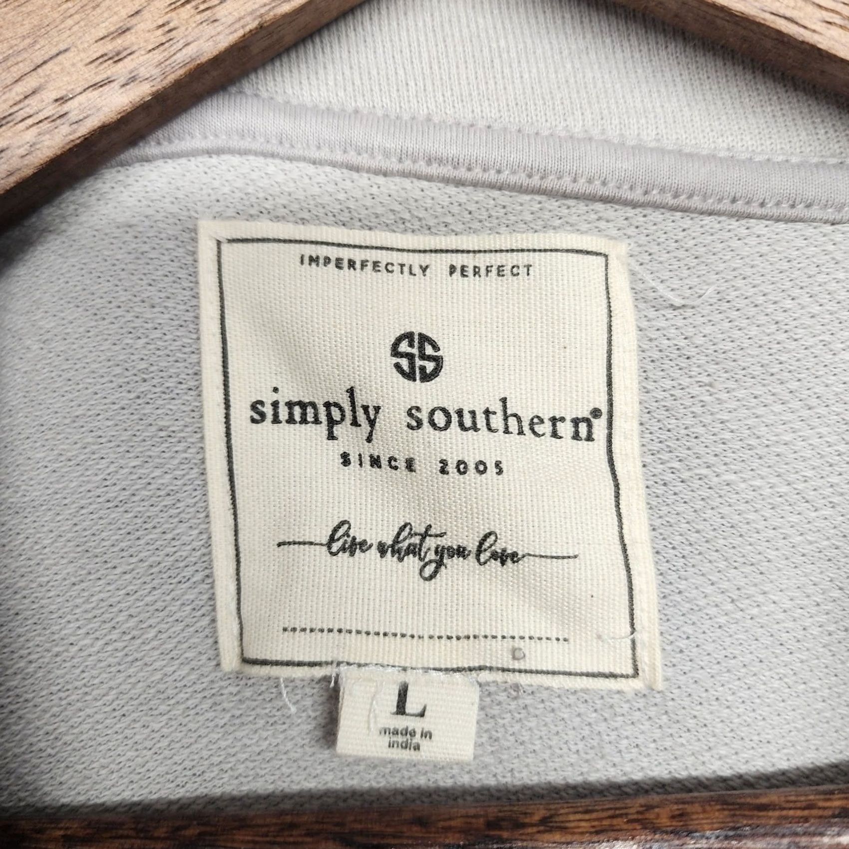Vintage VINTAGE Simply Southern Pullover Sweatshirt Camouflage Gray L Women 1/4 Quarter Zip Pockets Casual Size L / US 10 / IT 46 - 3 Thumbnail