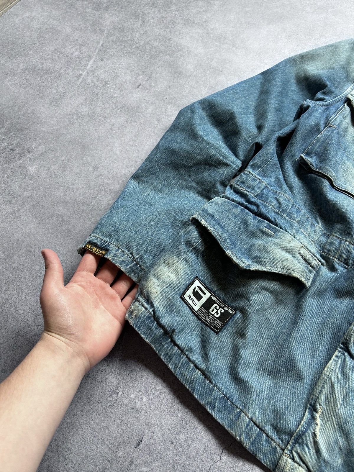 G-Star G Star Raw Denim Biker cargo jacket mens Size US M / EU 48-50 / 2 - 6 Thumbnail