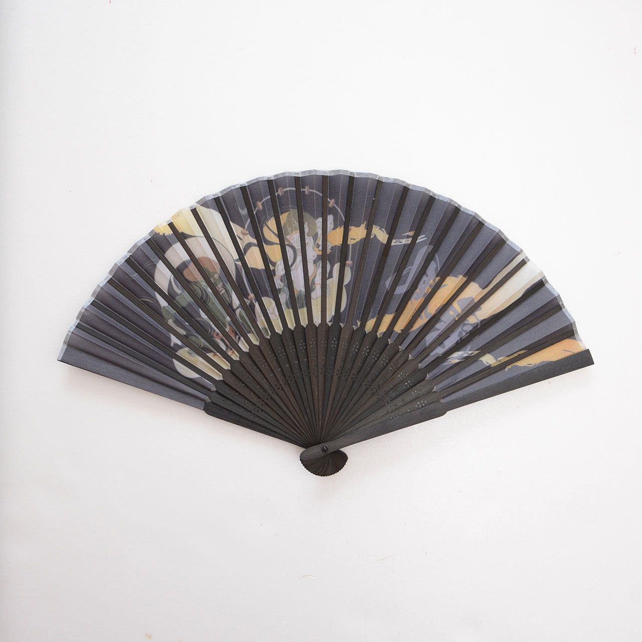 Other Japanese Folding Fan – Sensu with Fujin Raijin Design Size ONE SIZE - 3 Thumbnail