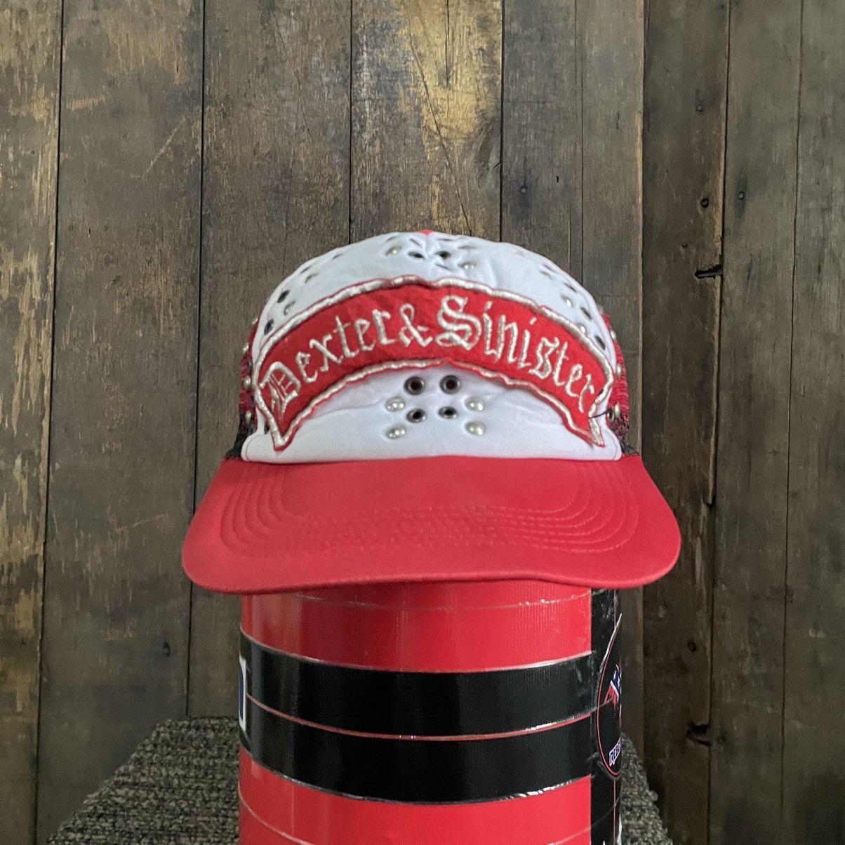 Yasuyuki Ishii Vintage Yasuyuki Ishii Studded Distress Trucker Cap Size ONE SIZE - 2 Thumbnail