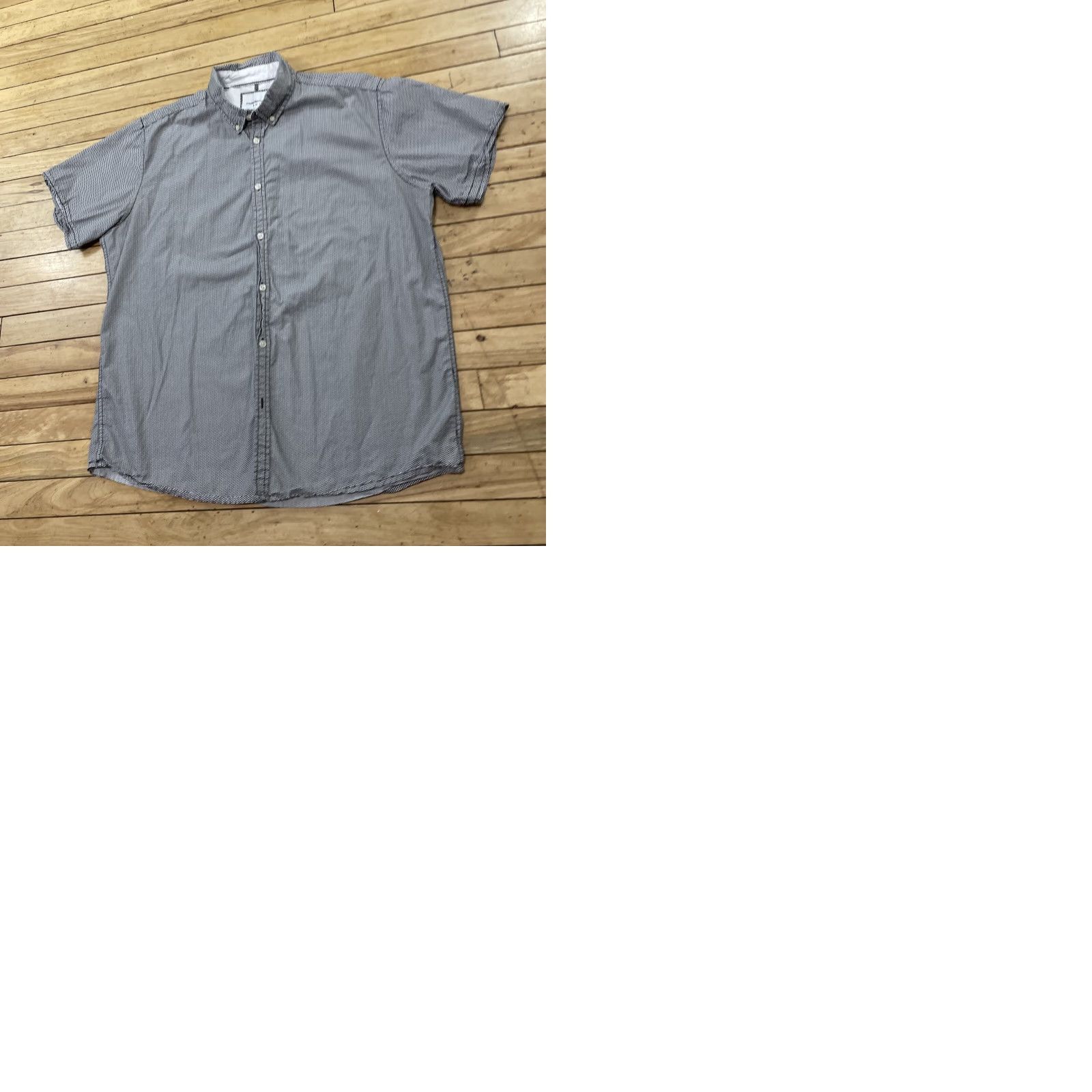 PD&C PD&C Paper Denim & Cloth Button Shirt Men XL Wave Print Preppy Oxford Shirt XL Gray/White Plaid Pattern Button-Up Casual/Workwear Mens XL Size US XL / EU 56 / 4 - 10 Thumbnail