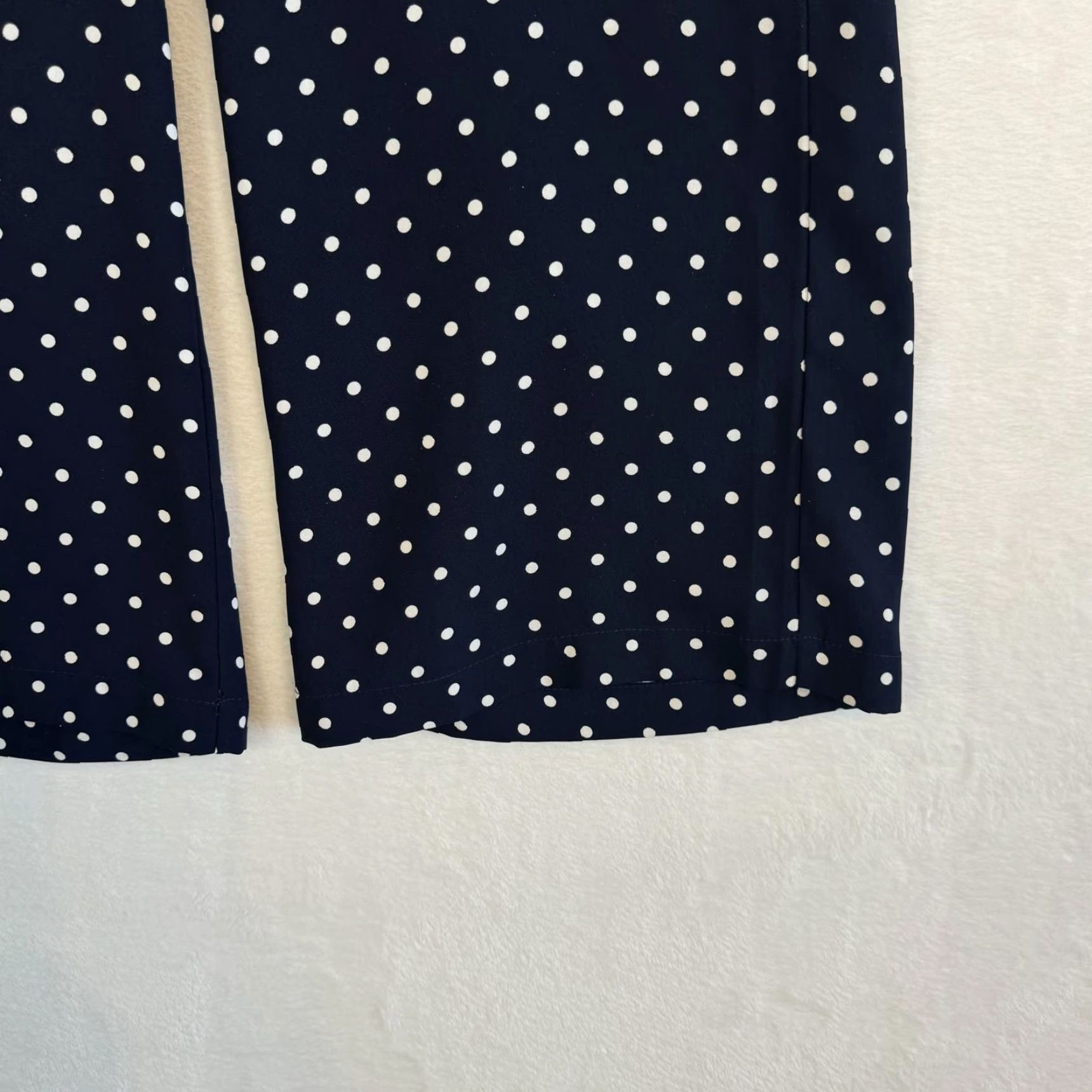 Banana Republic Banana Republic Pants Women's Navy Blue White Dots Wide Leg Elastic Waist M Regular Size 32" / US 10 / IT 46 - 7 Thumbnail