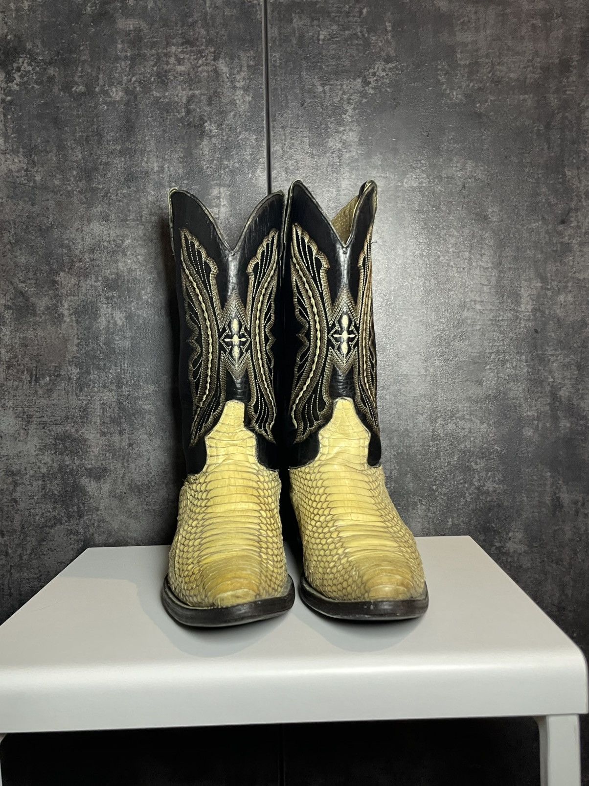 Vintage Vintage Leather Snake Cowboy Boots Avant Garde Japanese Size US 9.5 / EU 42-43 - 9 Thumbnail