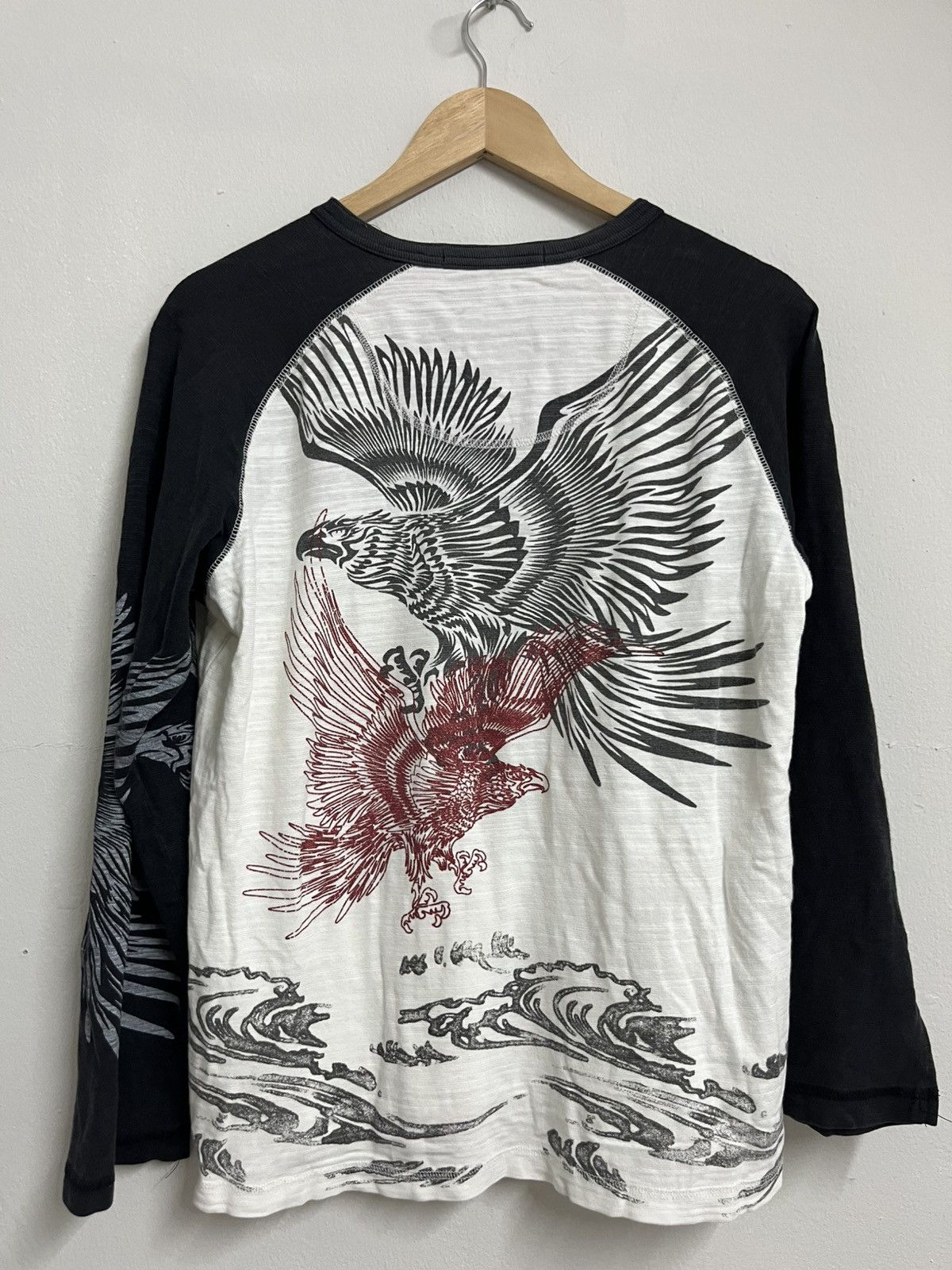 Addaptation Japan 💥VINTAGE ! Y2K Phoenix Dragon Sukajan Tradition Japan Tee Size US L / EU 52-54 / 3 - 10 Thumbnail