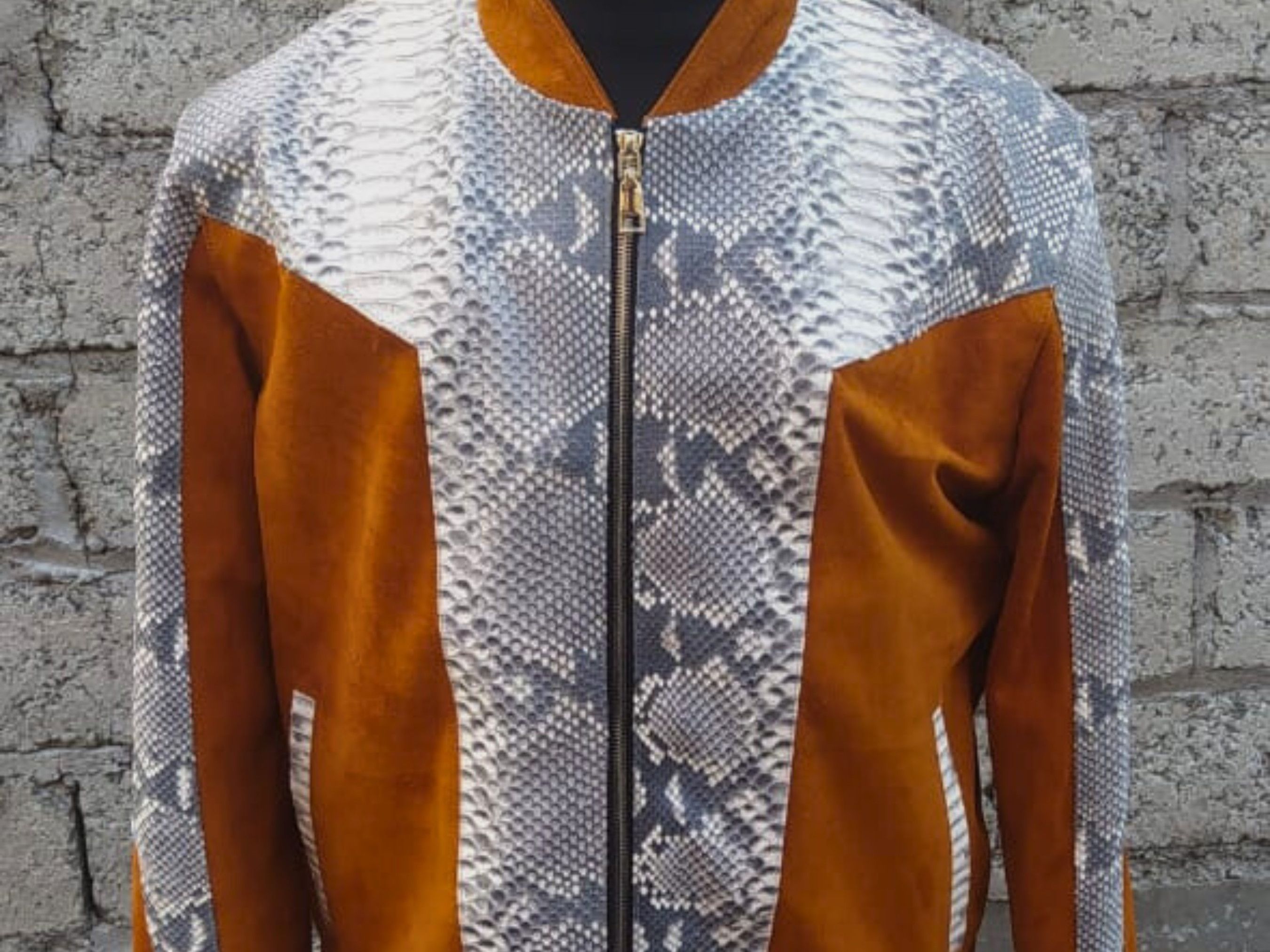 Other Trendy Snakeskin Cowboy Jacket with a Touch of Suede Size US XL / EU 56 / 4 - 4 Thumbnail