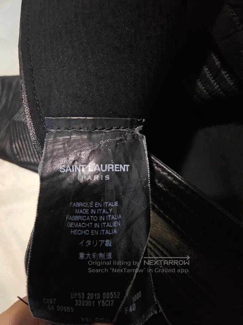 Saint Laurent Paris Saint Laurent Paris size F40 Black Samurai Multi-Zipper Mot Size 23" - 5 Thumbnail