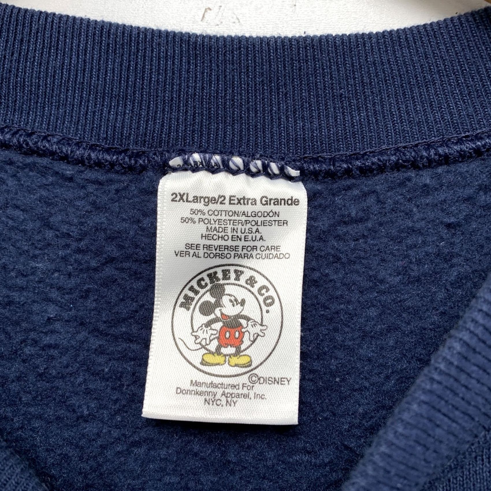 Mickey & Co. VINTAGE Mickey & Co. Sweatshirt Mens 2XL Navy Embroidered 90s Mickey Mouse Crew Neck Pullover Blue Shirt Size US XXL / EU 58 / 5 - 2 Thumbnail