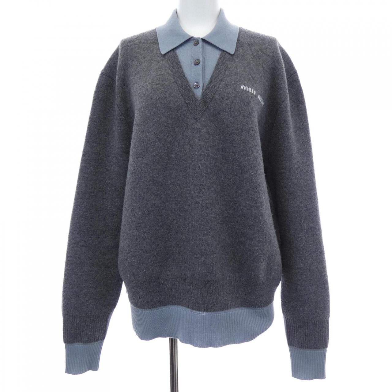 Miu Miu Miu Miu MMLA61 SOOO 16ON Cashmere Knit Textile Tops MMLA61 SOOO 16ON DUTY FREE for USA