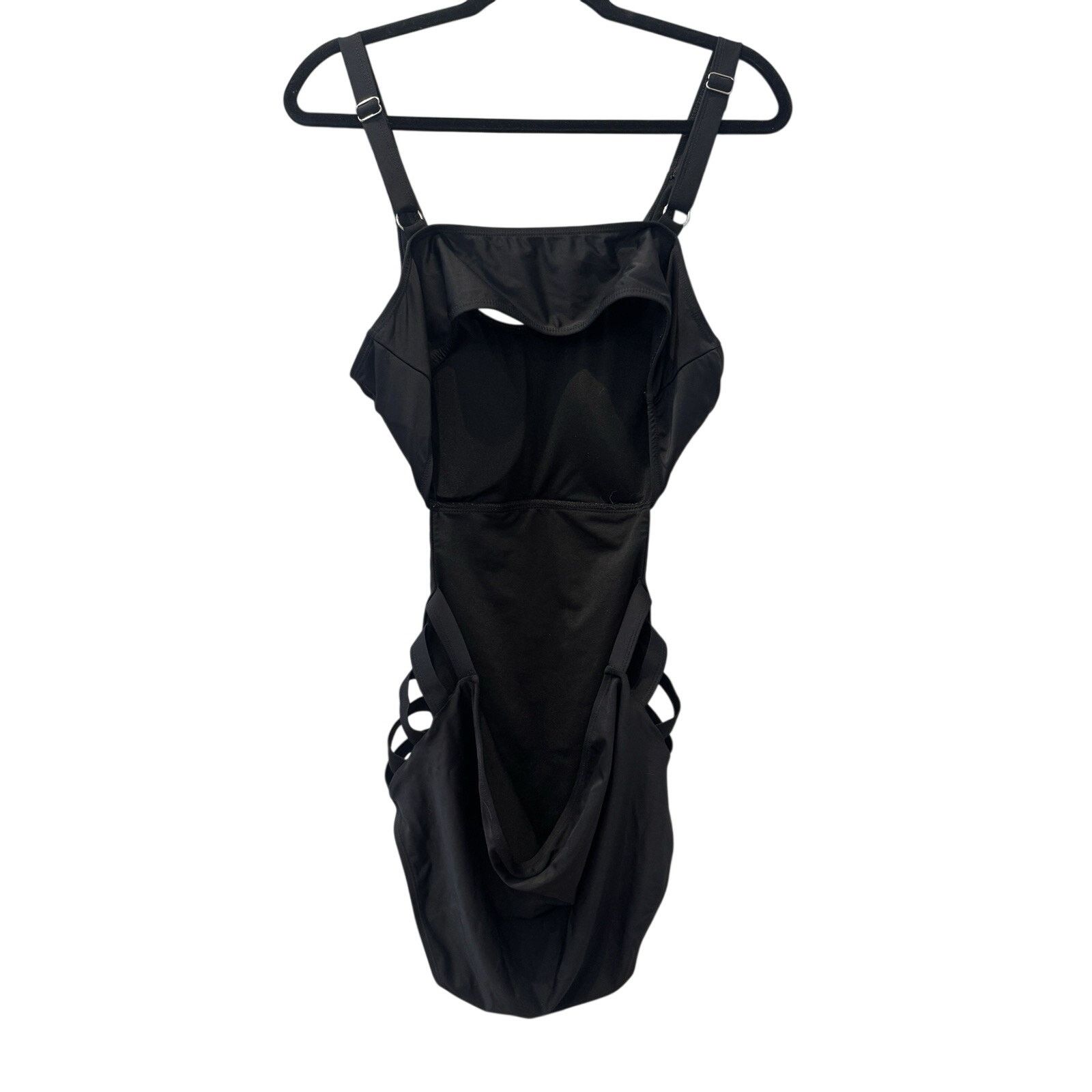 Other Women’s Black One Piece Swimsuit XL Side Cutout Strappy Hip Size ONE SIZE - 7 Thumbnail